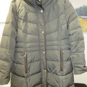 COLE HAAN Olive Green  Down Puffer Coat XXL